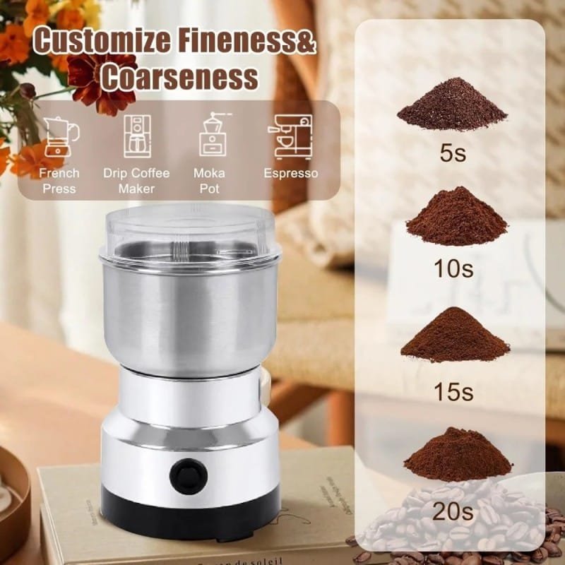 RAF R.7113 Multifunctional Electric Grinder - 300W Coffee Grinder Machine | Stainless Steel 4 Blades | 38000 RPM High Speed | For Coffee Beans, Spices, Masala, Dry Fruits & Grains | Washable Bowl 200-300g
